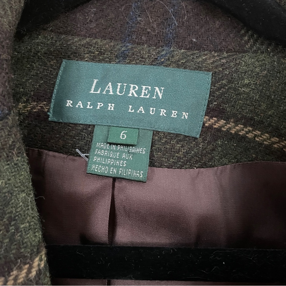 Lauren Ralph Lauren Wool Green Plaid Blazer - Picture 4 of 8